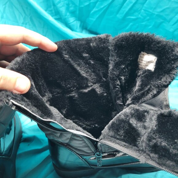 Totes Womens Black Winter Boots Insulated Waterproof Snow Boots Lace-Up Size 8 A - Picture 9 of 10